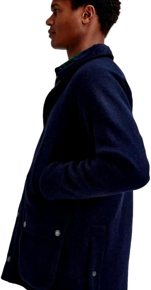 Barbour Men's Bedale Wool Jacket, Navy/Greenloch (US, Alpha, Large